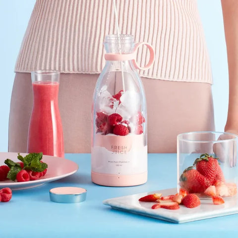 BlendMate: Mini Portable Electric Juicer for On-the-Go Smoothies and More - Random Color Edition