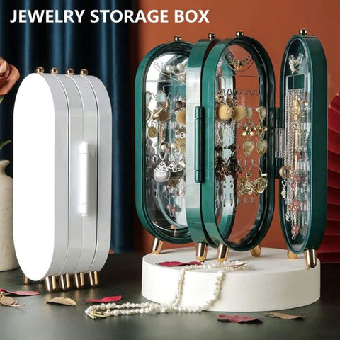 Screen Serenade: Multi-Function Metal Jewelry Storage Case"